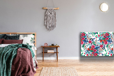 Magnetisk radiatorkåpa Färgglada blommor