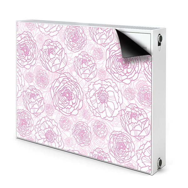 Magnetisk radiatorkåpa Rosa blommor