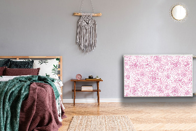 Magnetisk radiatorkåpa Rosa blommor
