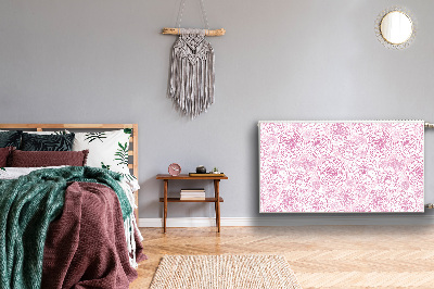 Magnetisk radiatorkåpa Rosa blommor