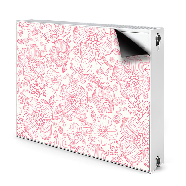 Magnetisk radiatorkåpa Kontur blommor