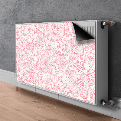 Magnetisk radiatorkåpa Kontur blommor