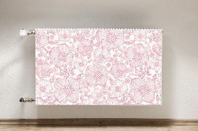 Magnetisk radiatorkåpa Kontur blommor