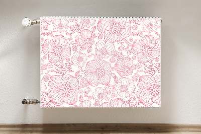 Magnetisk radiatorkåpa Kontur blommor