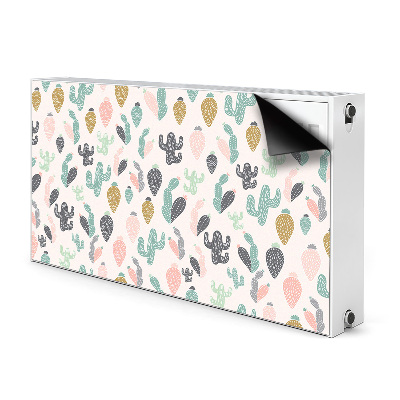 Magnetisk radiatorkåpa Färgglada kaktusar