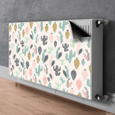 Magnetisk radiatorkåpa Färgglada kaktusar