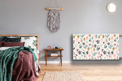 Magnetisk radiatorkåpa Färgglada kaktusar