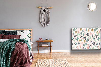 Magnetisk radiatorkåpa Färgglada kaktusar