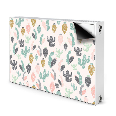 Magnetisk radiatorkåpa Färgglada kaktusar