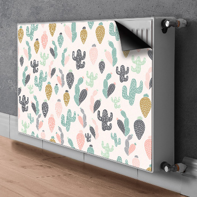 Magnetisk radiatorkåpa Färgglada kaktusar