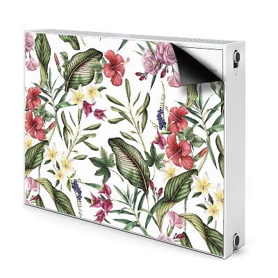 Magnetisk radiatorkåpa Tropiska blommor