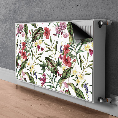 Magnetisk radiatorkåpa Tropiska blommor