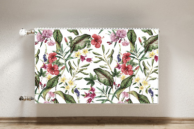 Magnetisk radiatorkåpa Tropiska blommor