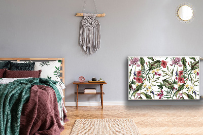 Magnetisk radiatorkåpa Tropiska blommor