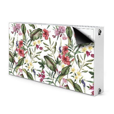 Magnetisk radiatorkåpa Tropiska blommor
