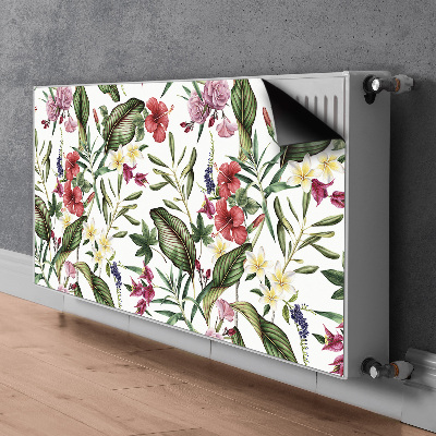 Magnetisk radiatorkåpa Tropiska blommor