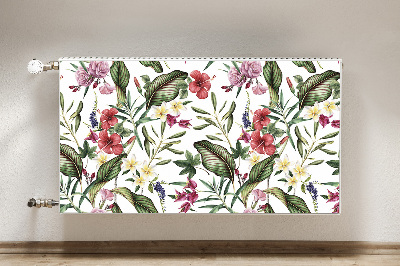 Magnetisk radiatorkåpa Tropiska blommor