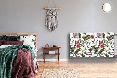 Magnetisk radiatorkåpa Tropiska blommor
