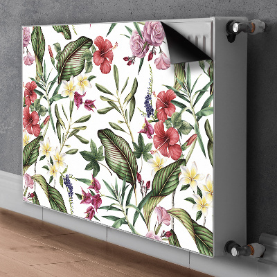 Magnetisk radiatorkåpa Tropiska blommor