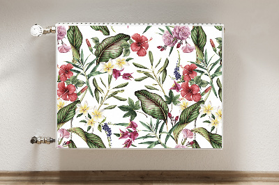 Magnetisk radiatorkåpa Tropiska blommor