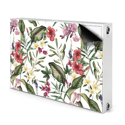 Magnetisk radiatorkåpa Tropiska blommor