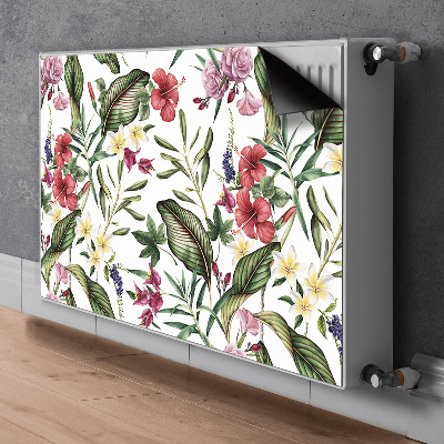 Magnetisk radiatorkåpa Tropiska blommor