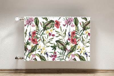 Magnetisk radiatorkåpa Tropiska blommor
