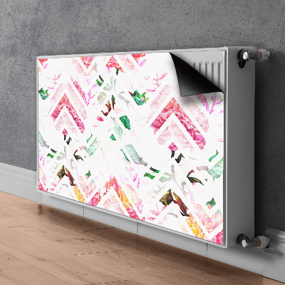 Magnetisk radiatorkåpa Blommig Chevron