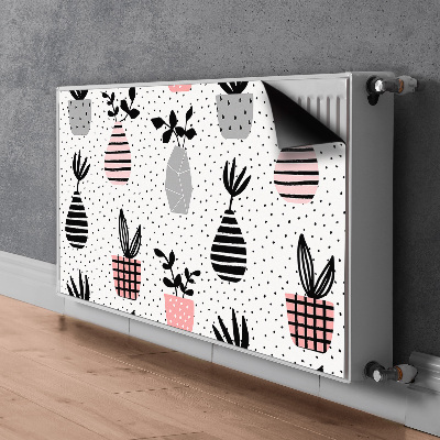 Magnetisk radiatorkåpa Prickiga krukor