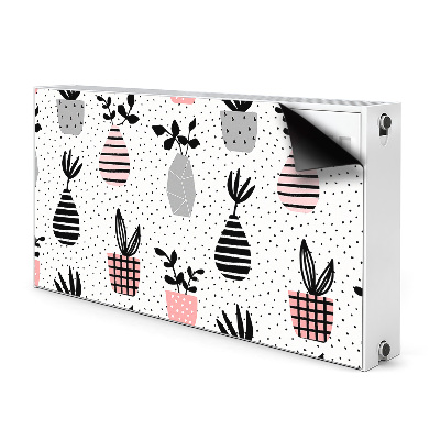 Magnetisk radiatorkåpa Prickiga krukor
