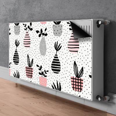 Magnetisk radiatorkåpa Prickiga krukor