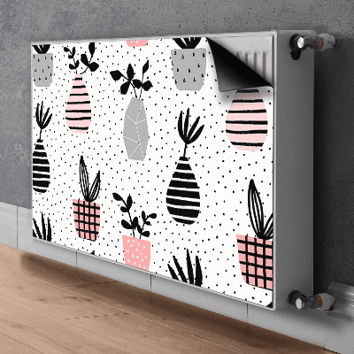 Magnetisk radiatorkåpa Prickiga krukor