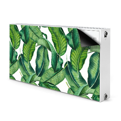 Magnetisk radiatorkåpa Gröna stora blad