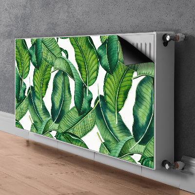 Magnetisk radiatorkåpa Gröna stora blad