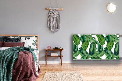 Magnetisk radiatorkåpa Gröna stora blad