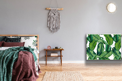 Magnetisk radiatorkåpa Gröna stora blad