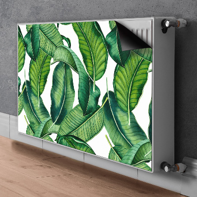 Magnetisk radiatorkåpa Gröna stora blad