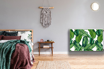 Magnetisk radiatorkåpa Gröna stora blad