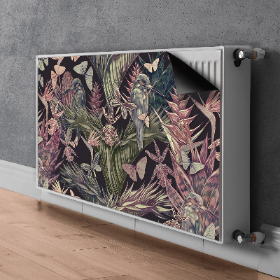 Magnetisk radiatorkåpa Fåglar och löv