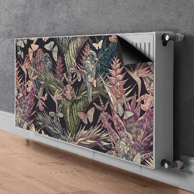 Magnetisk radiatorkåpa Fåglar och löv