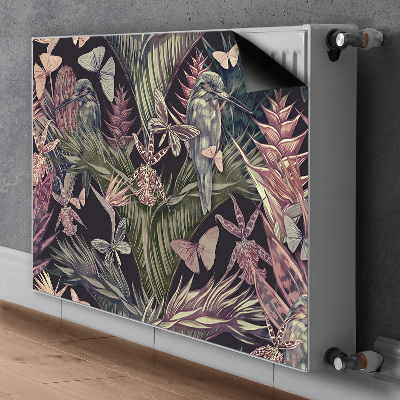 Magnetisk radiatorkåpa Fåglar och löv