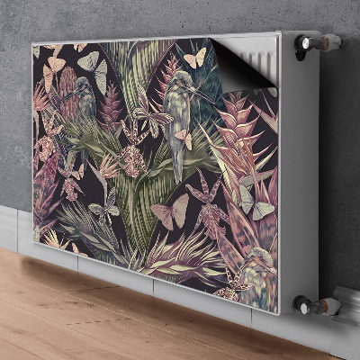 Magnetisk radiatorkåpa Fåglar och löv