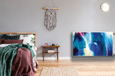 Magnetisk radiatorkåpa Blå fläckar