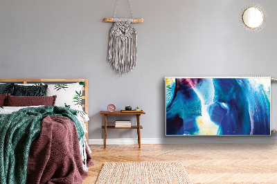 Magnetisk radiatorkåpa Blå fläckar