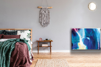 Magnetisk radiatorkåpa Blå fläckar