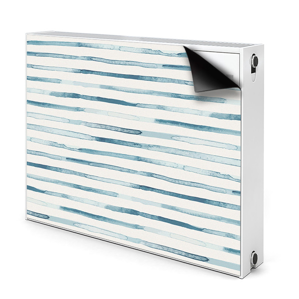 Magnetiskt radiatorskydd Blå linjer