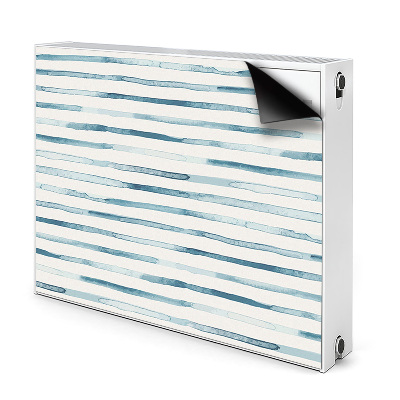 Magnetiskt radiatorskydd Blå linjer