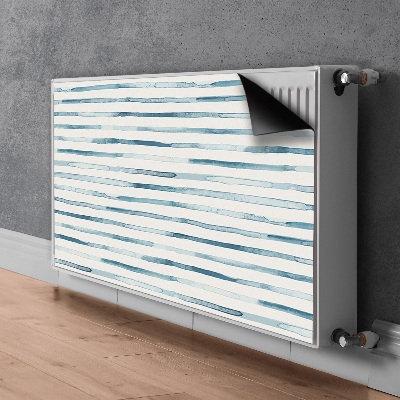 Magnetiskt radiatorskydd Blå linjer