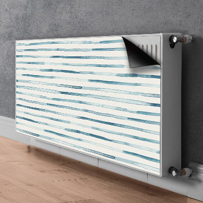 Magnetiskt radiatorskydd Blå linjer