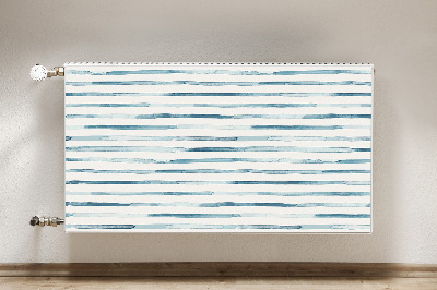 Magnetiskt radiatorskydd Blå linjer